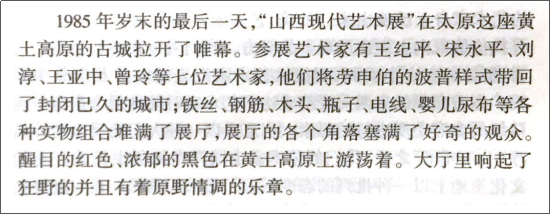 《中国前卫艺术》引用页